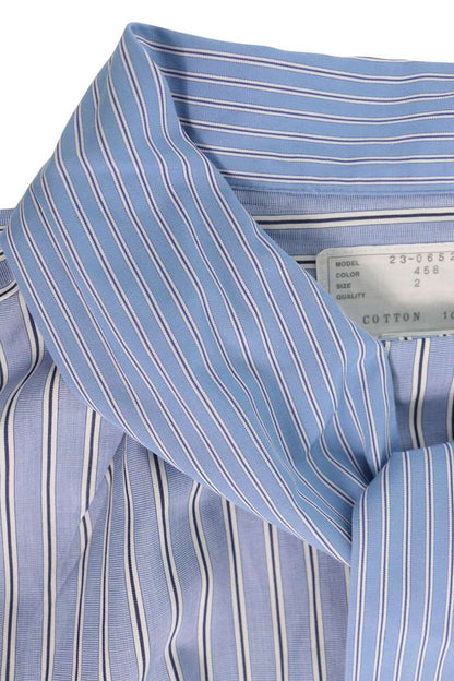 Sacai Thomas Mason Stripe Cotton Shirt Blue Size 2