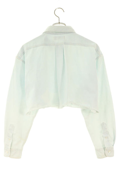 Miu Miu Light Blue Vintage Denim Sleeve Shirt Size 38
