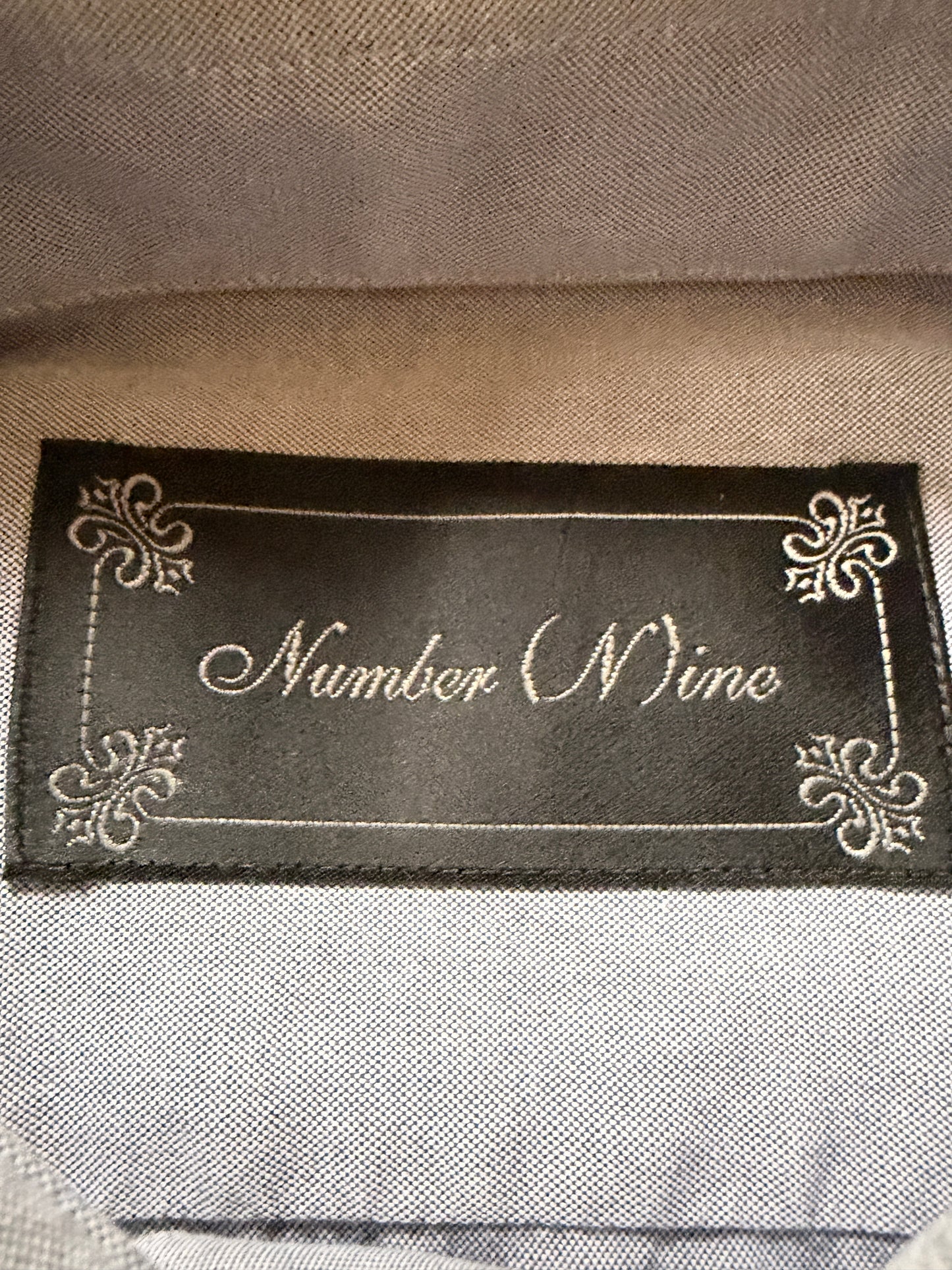NUMBER (N)INE Love God Murder Asym Fly Front Shirt