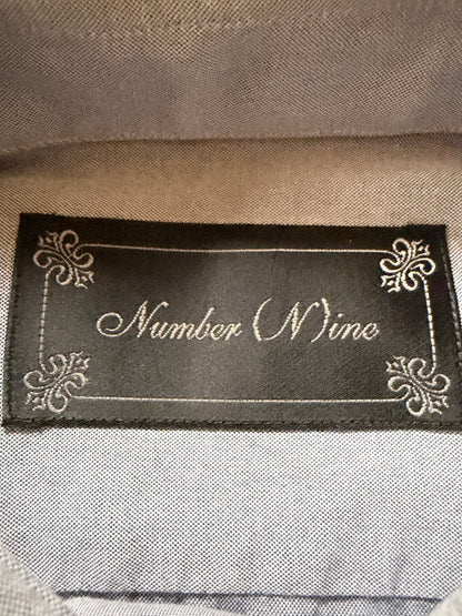 NUMBER (N)INE Love God Murder Asym Fly Front Shirt