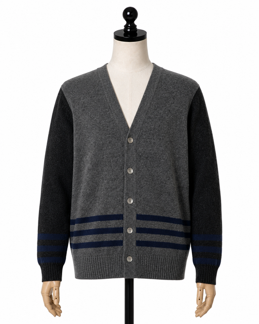 Comme des Garcons Homme Wool Cardigan Striped Detail