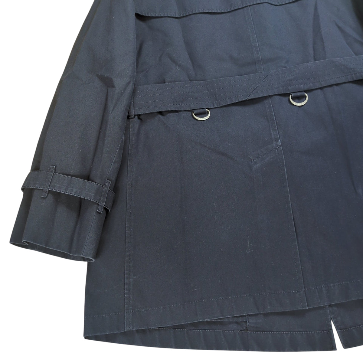 BURBERRY LONDON Dark Navy Short Trench Coat Size 44