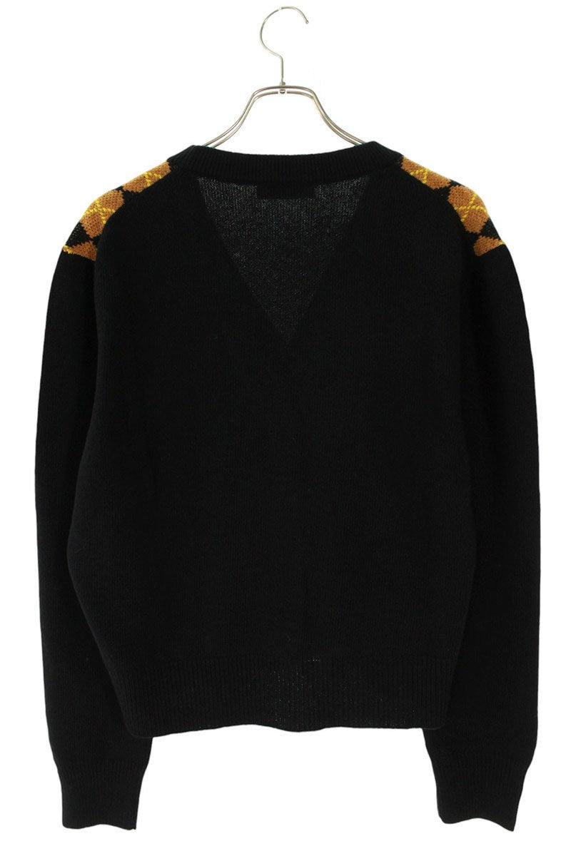 Miu Miu Argyle Wool Cropped Cardigan Size 42