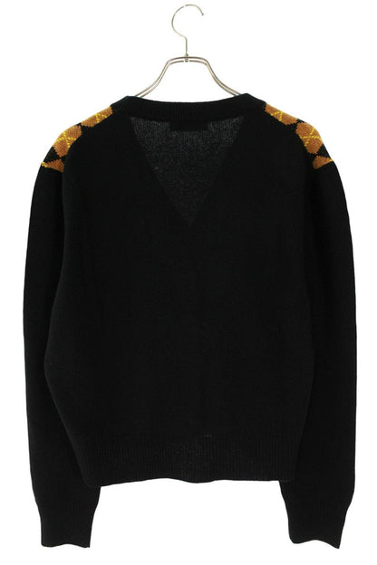 Miu Miu Argyle Wool Cropped Cardigan Size 42