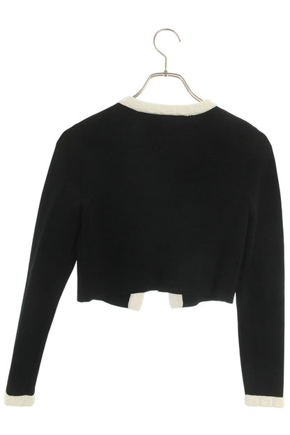 Alexander Wang Cropped Logo Cardigan Black Size XS