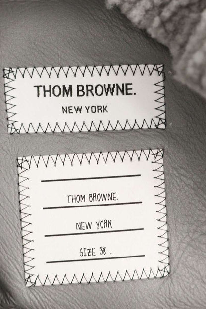 Thom Browne Shearling Mouton Trim Cardigan Grey Size 38