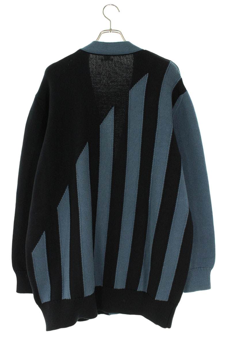 Hermes Loose Fit Patch Cardigan Navy/Black Size 44