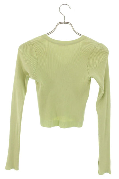 Auralee Light Green High-Gauge Rib Cotton Cardigan Size 0