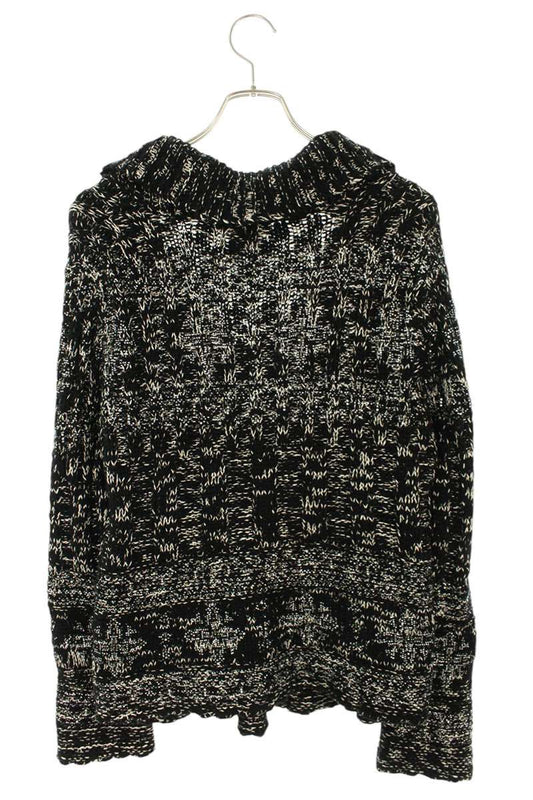 Chanel Black Wool Cashmere Rhinestone Cardigan Size 42