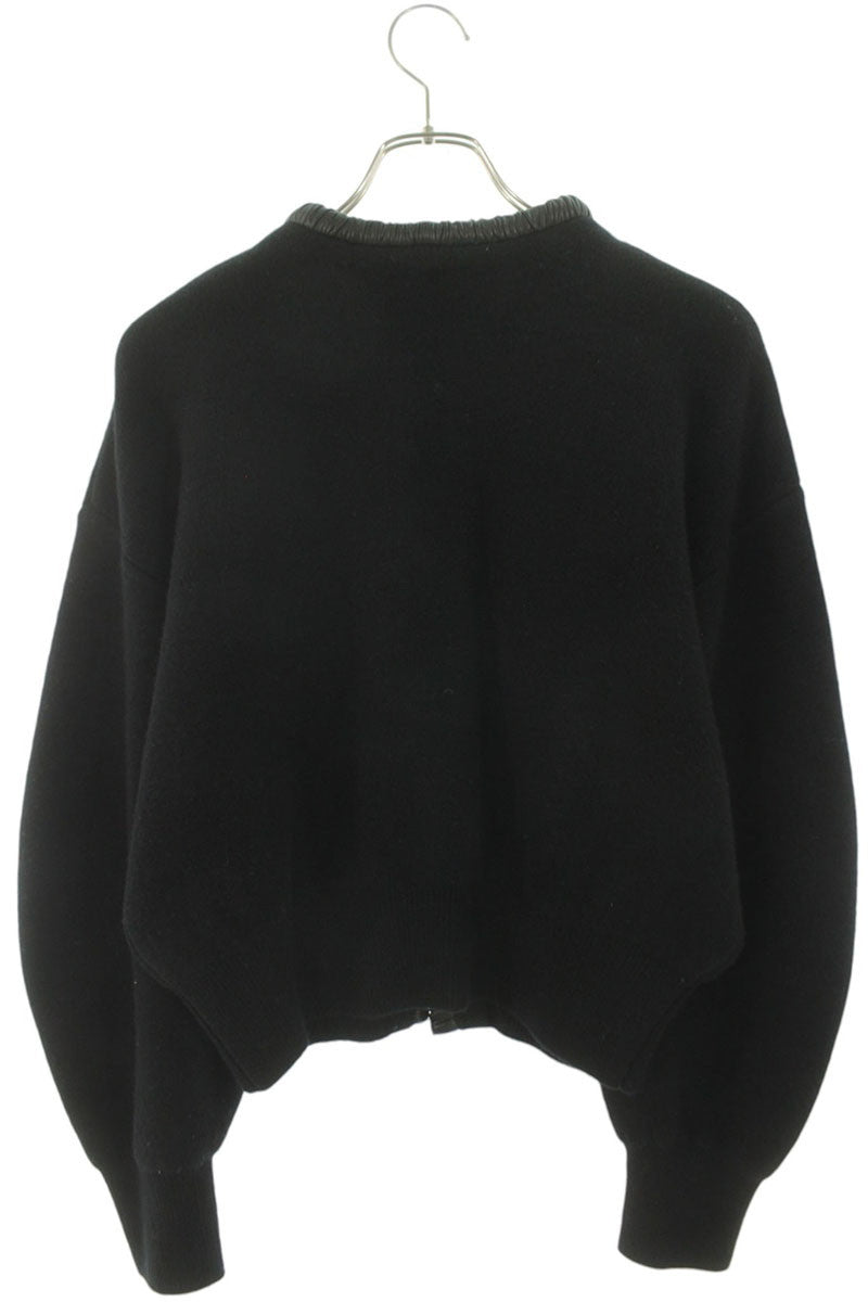 Alexander Wang Leather Trim Cardigan Black Size S