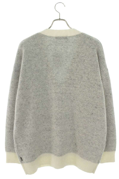 Japanese Brand Logo Design Mohair Cardigan White Size FREE
