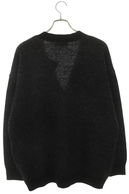 Japanese Brand Logo Design Mohair Cardigan Black Size FREE
