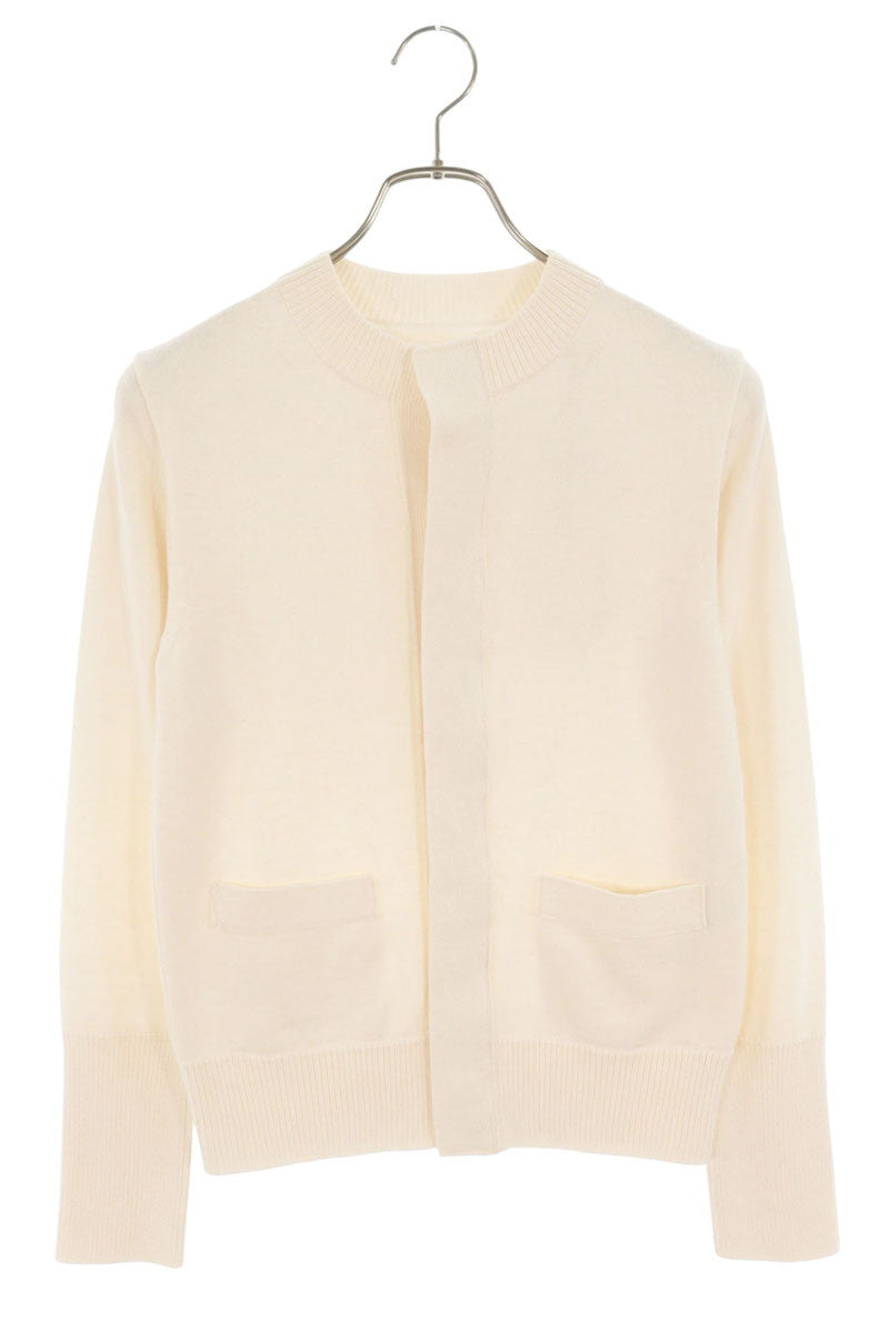 Sacai White Cotton Cashmere Knit Cardigan Size 2