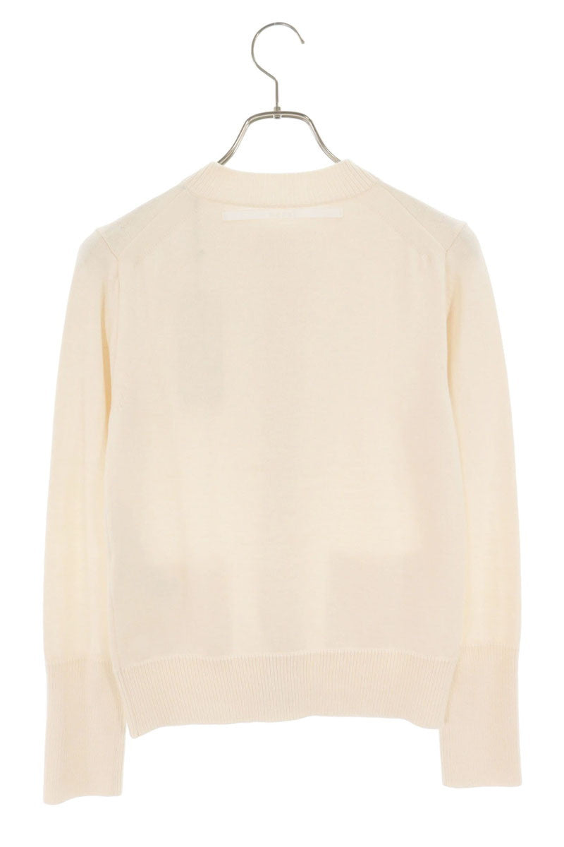 Sacai White Cotton Cashmere Knit Cardigan Size 2