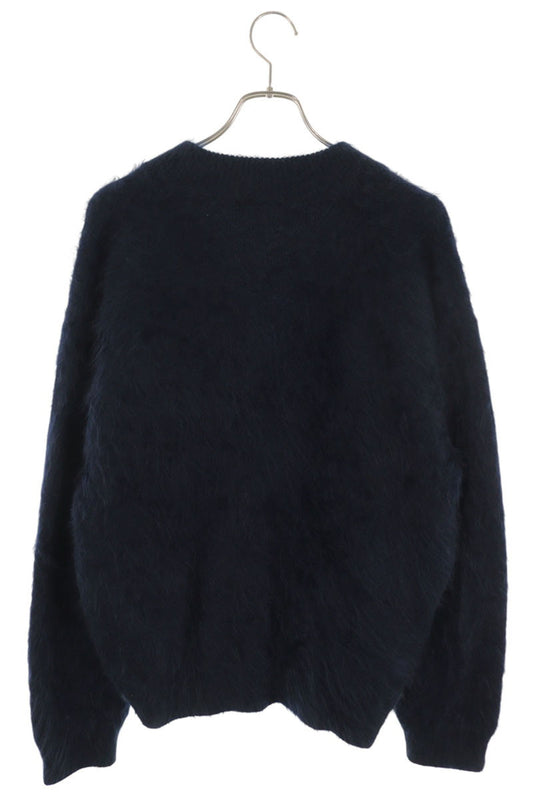 Vintage BLAMINK Cashmere Fur V-Neck Cardigan Navy Size 38