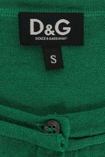 Dolce & Gabbana Green Silk Cashmere Blend Cardigan Size S