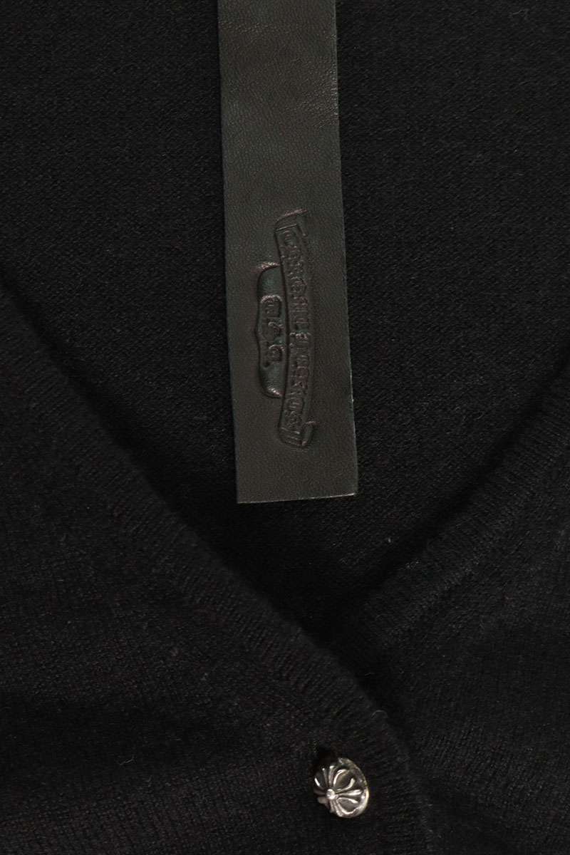 Chrome Hearts Rhinestone Heart Cashmere Cardigan Size S