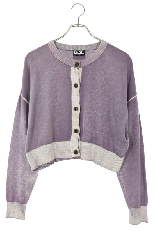 DIESEL M-CAROLINA Cotton Bicolor Crewneck Cardigan Size XS