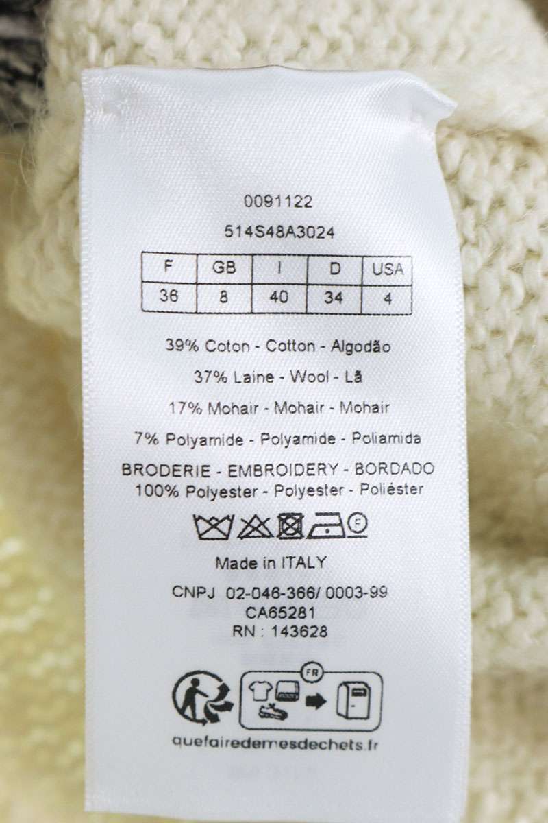 Christian Dior Toile de Jouy White Black Size 36