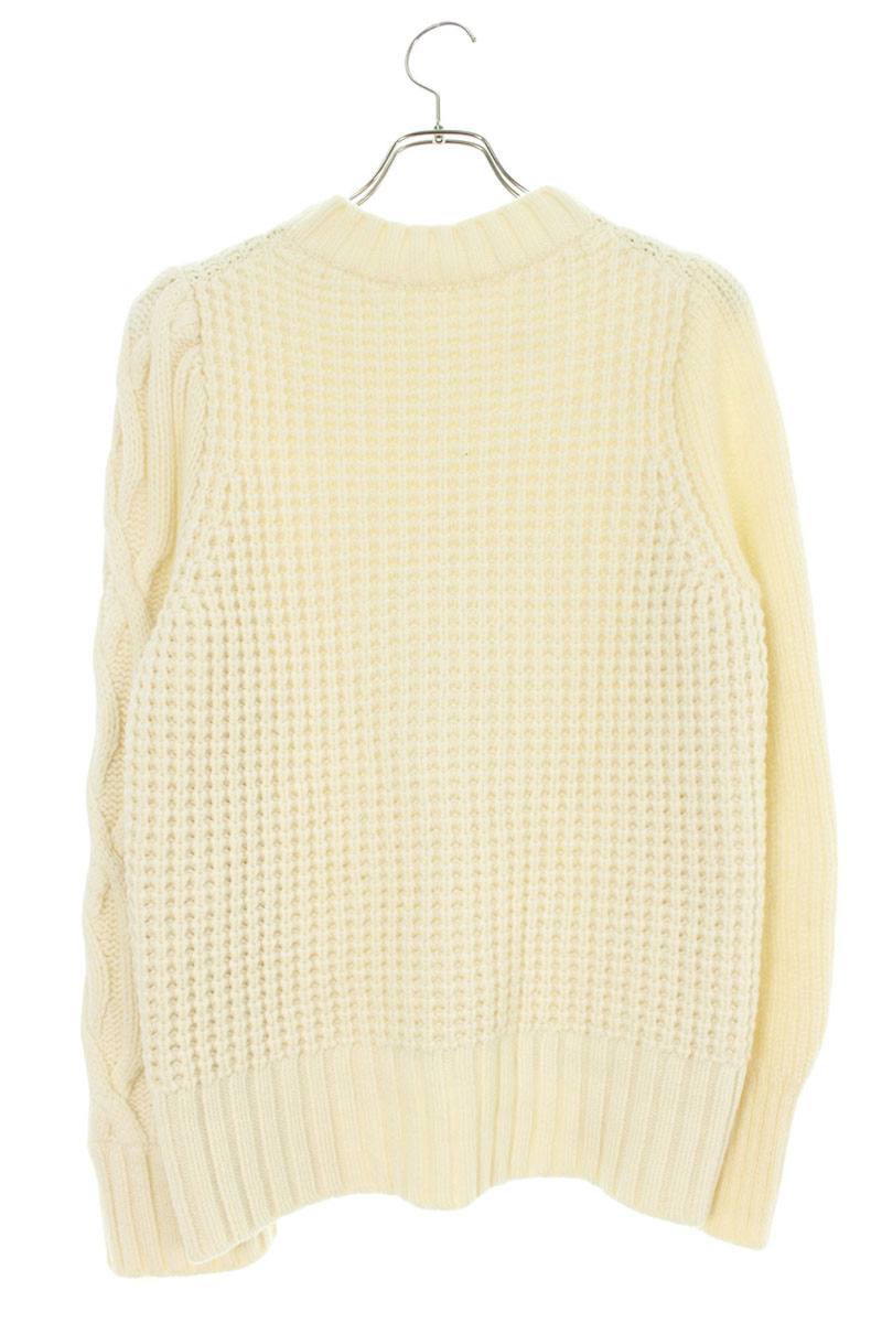 Sacai White Wool Mohair Blend Sweater Size 1