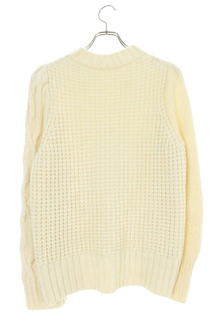 Sacai White Wool Mohair Blend Sweater Size 1