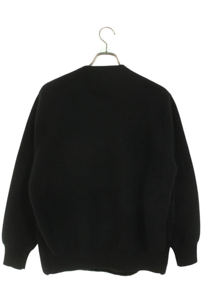 Prada Black Cashmere Fur Logo Sweater Size 36