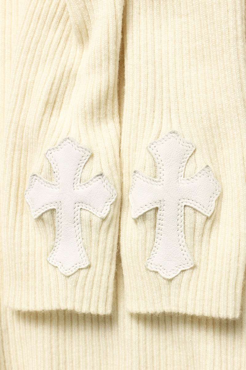 Chrome Hearts Cashmere Turtleneck Sweater Patch White Size M