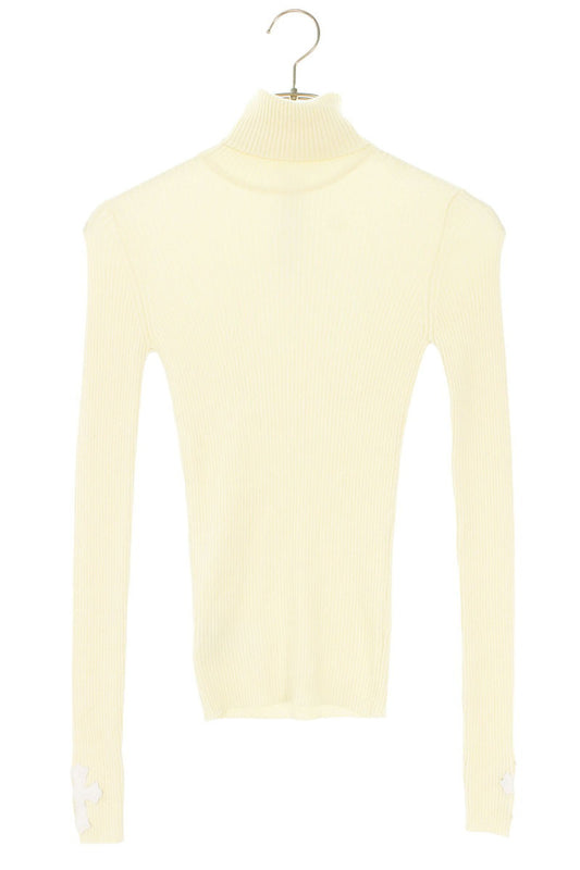 Chrome Hearts White Cashmere Turtleneck Cross Patches Size S