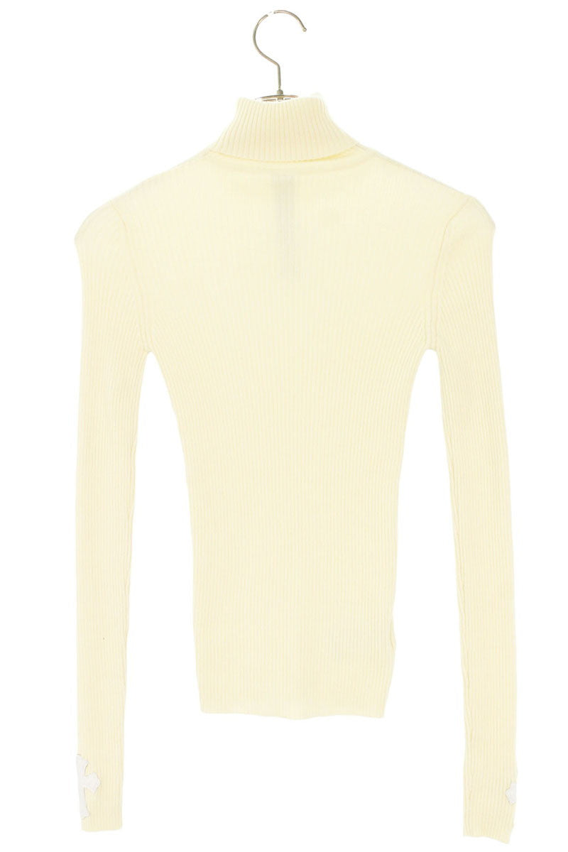 Chrome Hearts White Cashmere Turtleneck Cross Patches Size S
