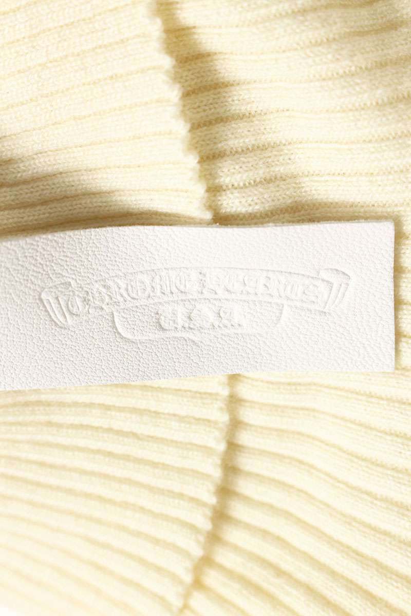 Chrome Hearts White Cashmere Turtleneck Cross Patches Size S