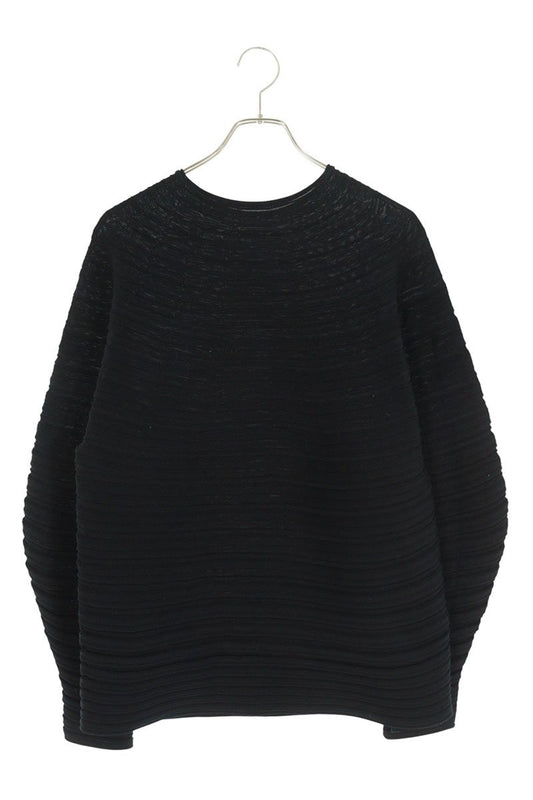 Vintage PLEATS PLEASE Black Irregular Pleated Knit Sweater