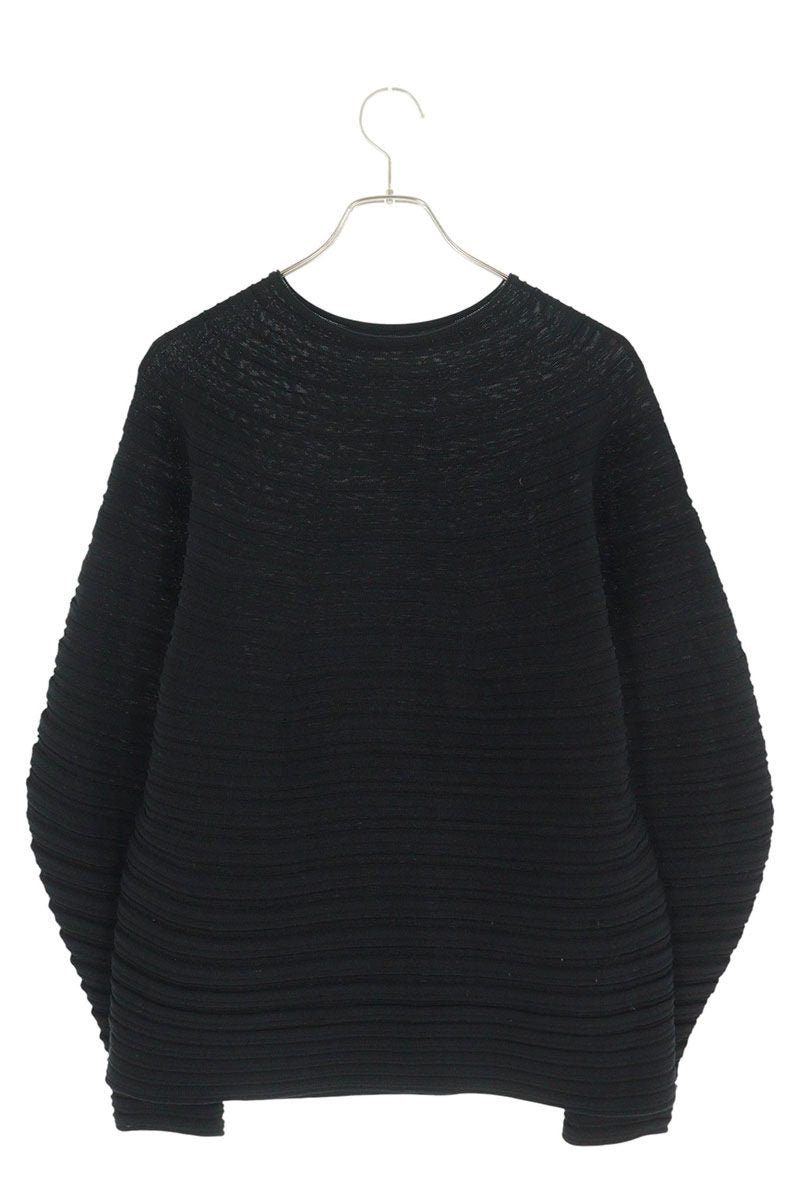 Vintage PLEATS PLEASE Black Irregular Pleated Knit Sweater