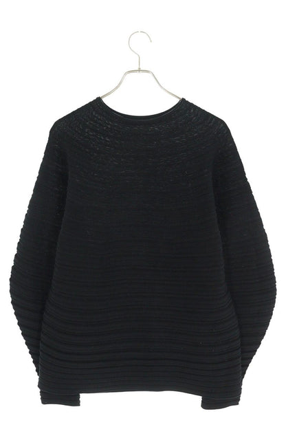 Vintage PLEATS PLEASE Black Irregular Pleated Knit Sweater