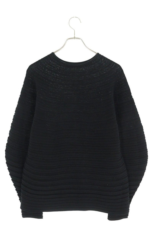 Vintage PLEATS PLEASE Black Irregular Pleated Knit Sweater
