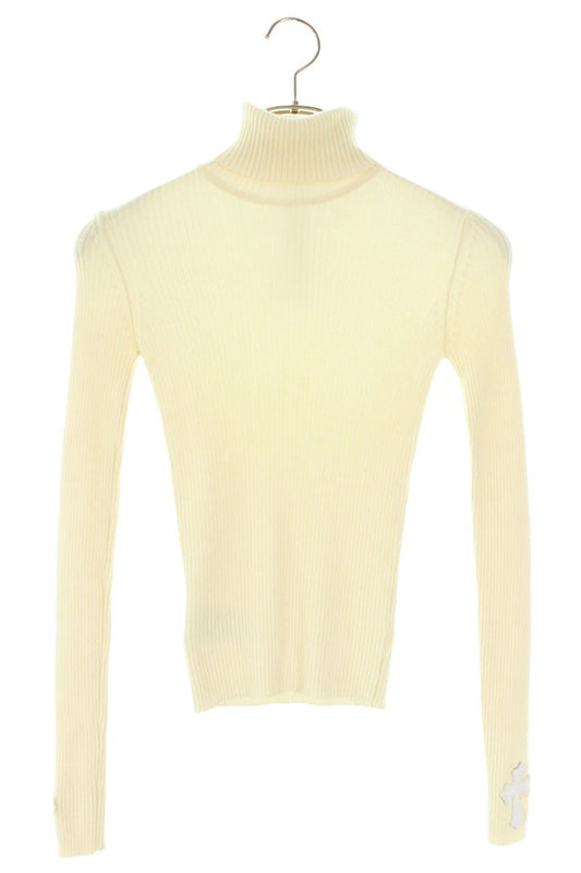 Chrome Hearts Cashmere Turtleneck Patch White Knit Size XS