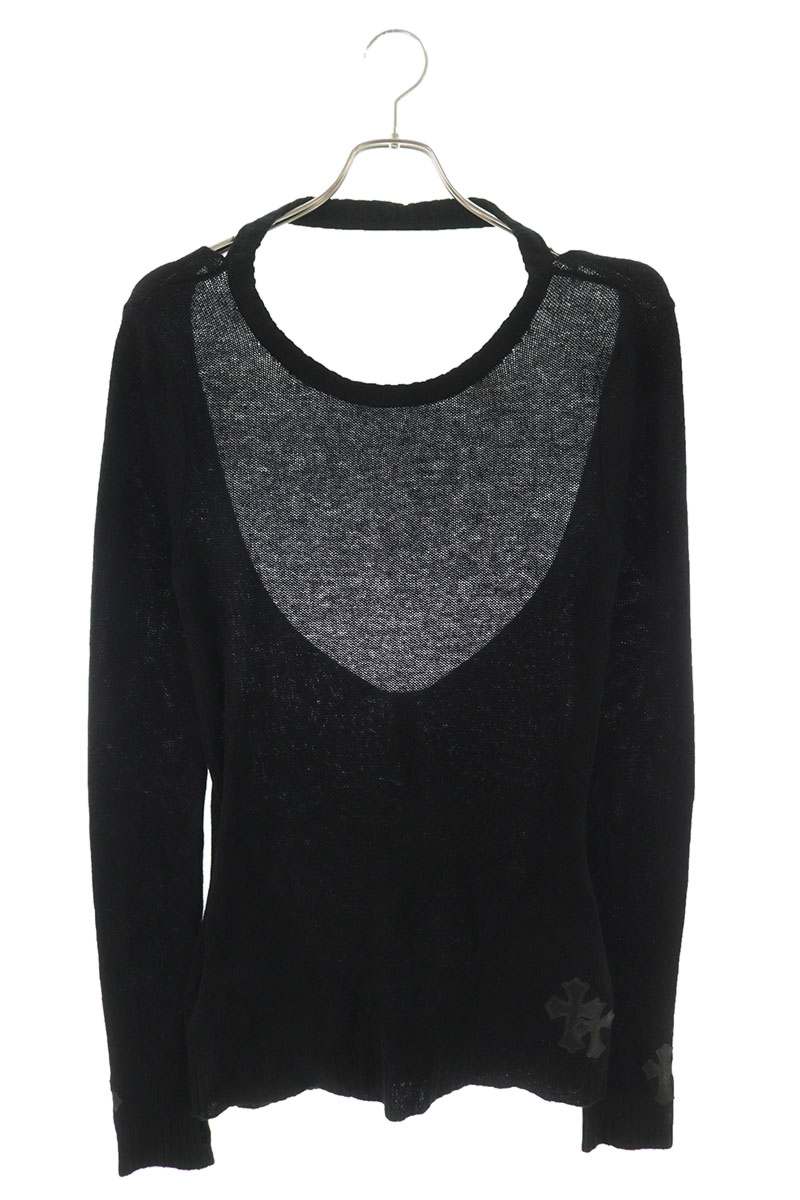 Chrome Hearts Cashmere Cross Patch Knit Sweater Size M