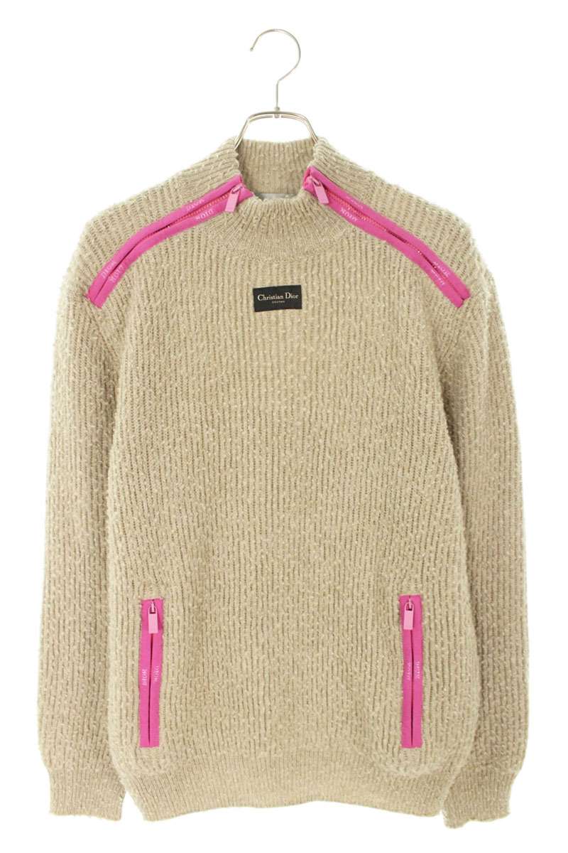 Dior Casentino Wool Sweater Beige x Pink Size M