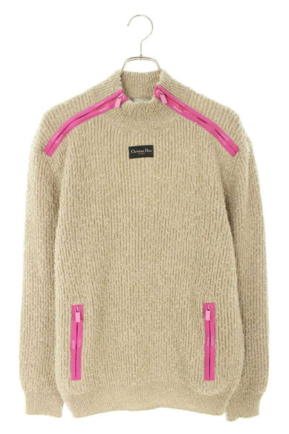 Dior Casentino Wool Sweater Beige x Pink Size M