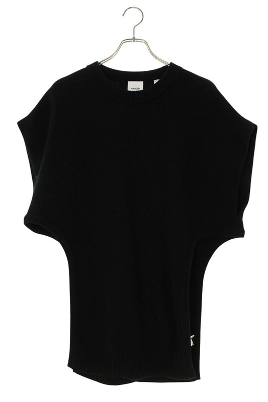 Burberry Black Sleeveless Slit Cashmere-Blend Sweater Size M
