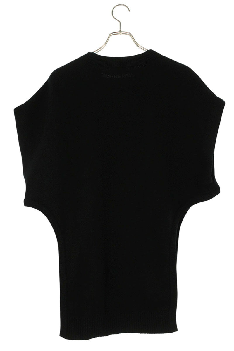 Burberry Black Sleeveless Slit Cashmere-Blend Sweater Size M