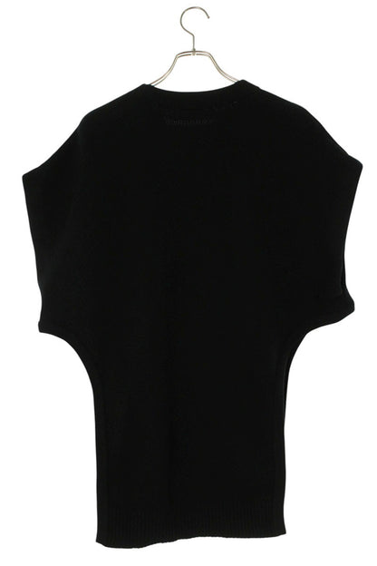 Burberry Black Sleeveless Slit Cashmere-Blend Sweater Size M