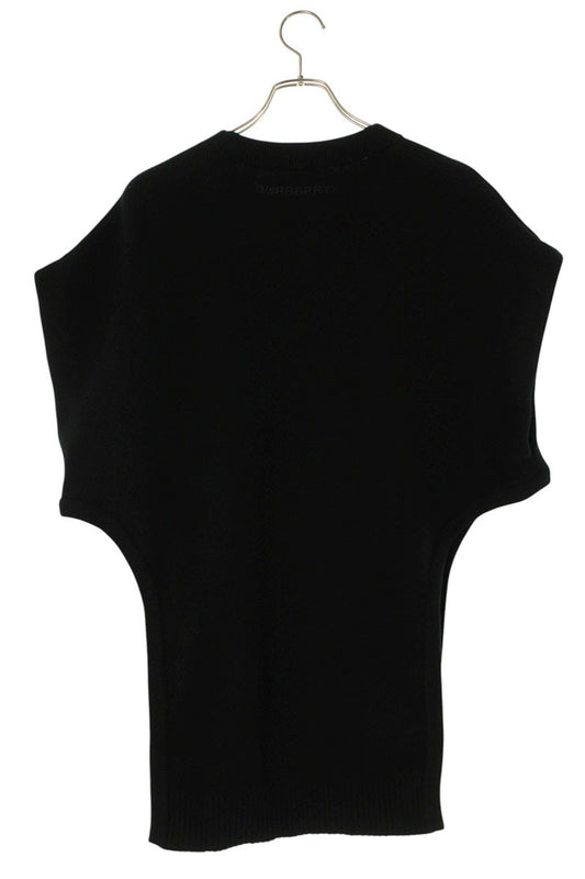 Burberry Black Sleeveless Slit Cashmere-Blend Sweater Size M