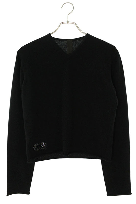 Chrome Hearts Black Cashmere Rhinestone Sweater Size S