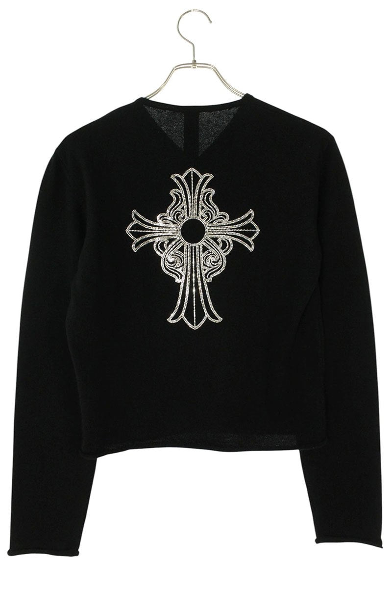Chrome Hearts Black Cashmere Rhinestone Sweater Size S