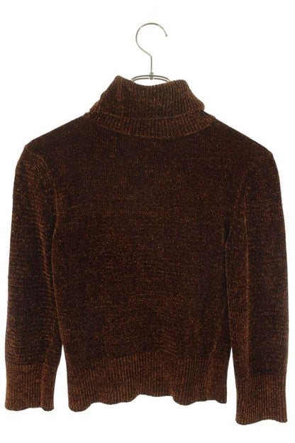 Saint Laurent Paris Brown High Neck Knit Sweater Size S