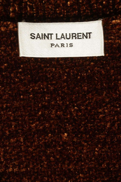 Saint Laurent Paris Brown High Neck Knit Sweater Size S