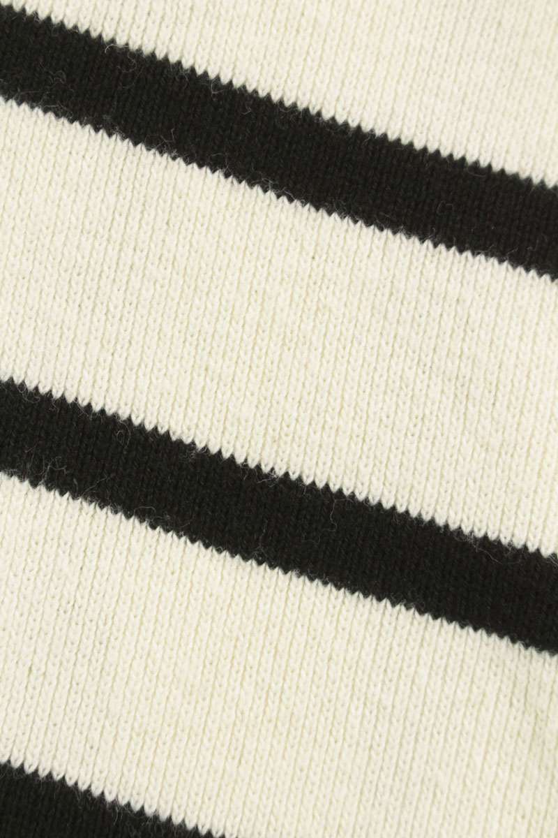 Celine Striped Knit Sweater Off-White Black Pink Size L