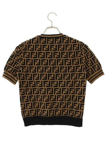 FENDI FF Zucca Short Sleeve Knit Multi Size XXL