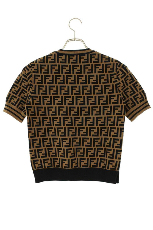 FENDI FF Zucca Short Sleeve Knit Multi Size XXL