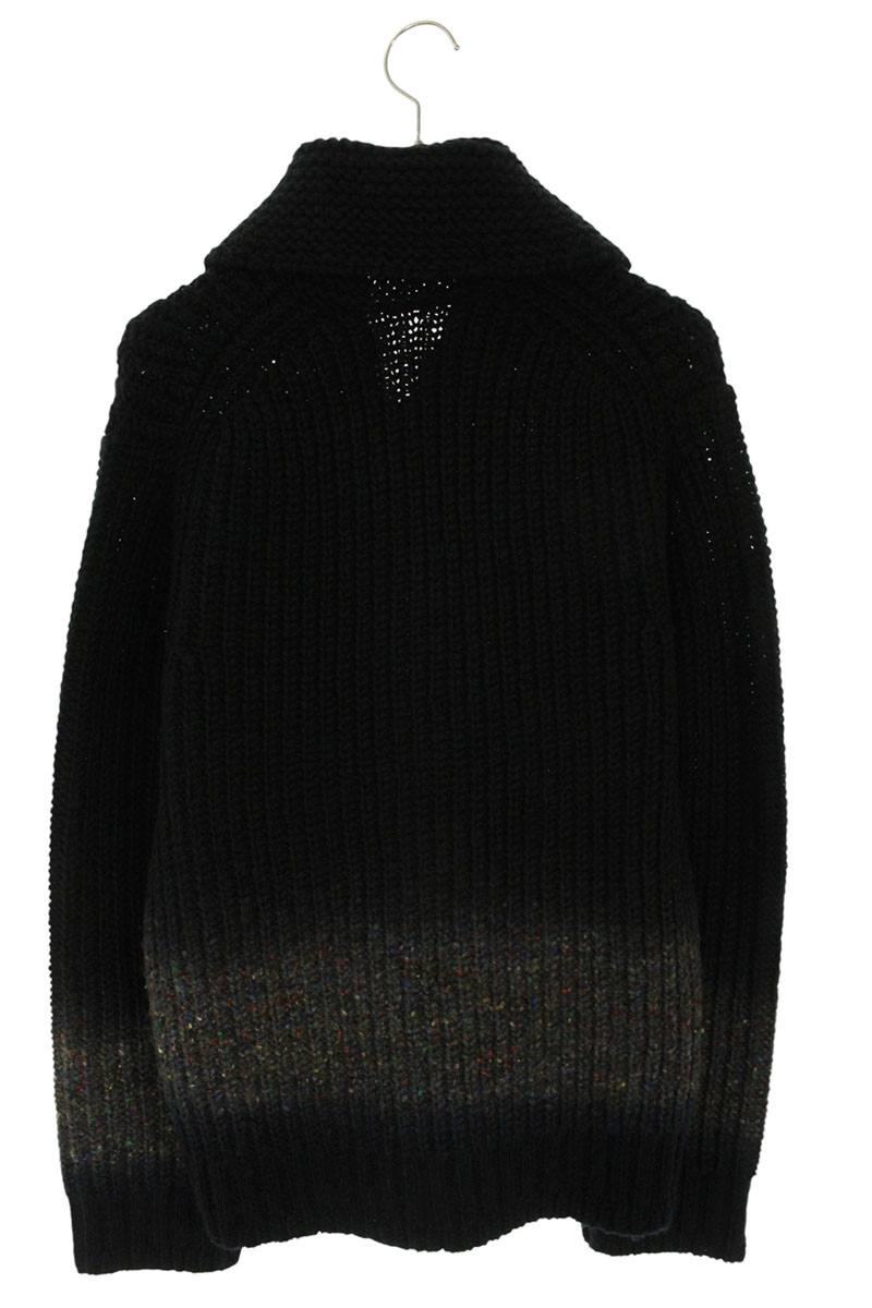 Sacai Black Wool Gradation Zip Sweater Size 2